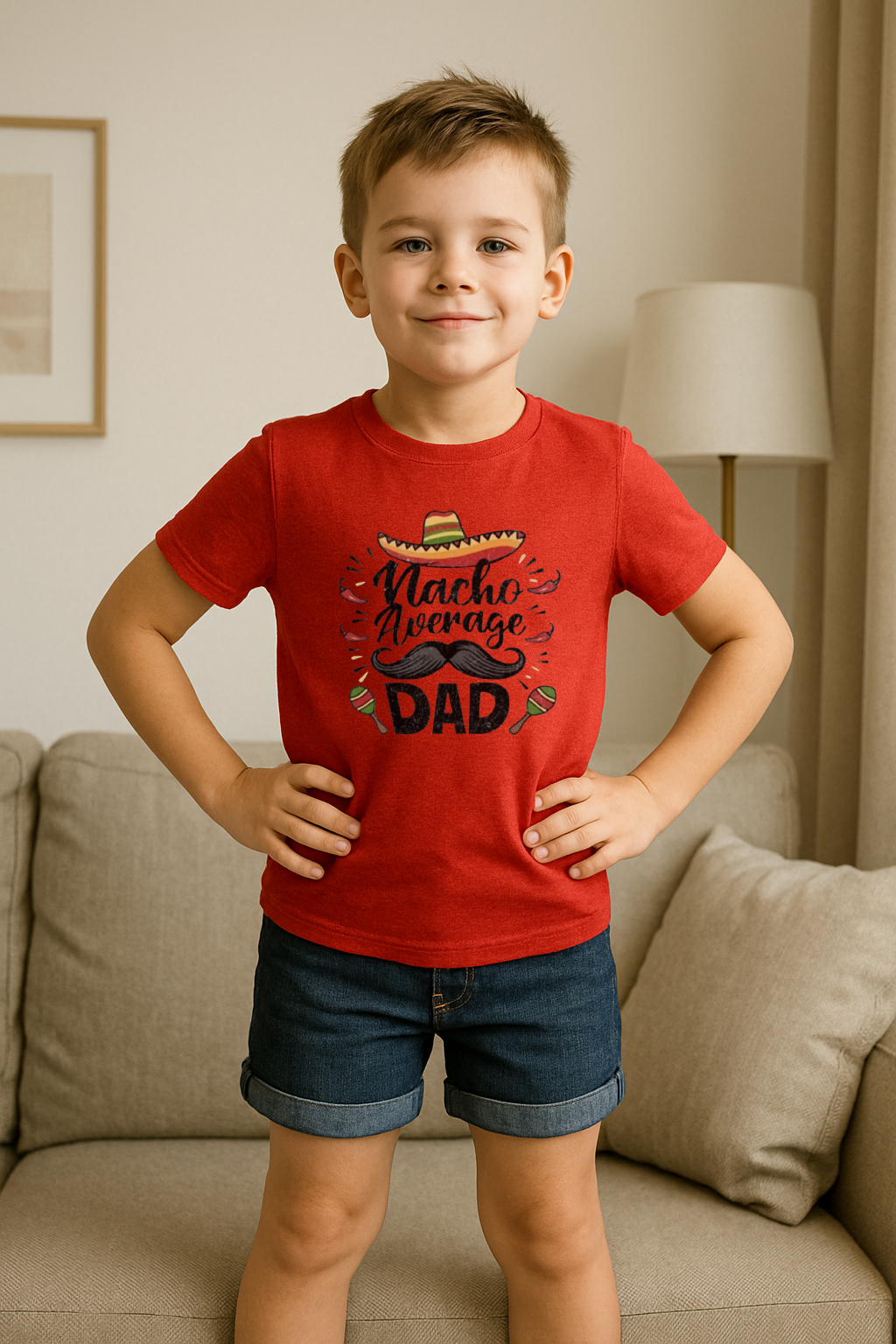 🌶️ “Nacho Average Dad” Funny Fiesta Tee 🎉