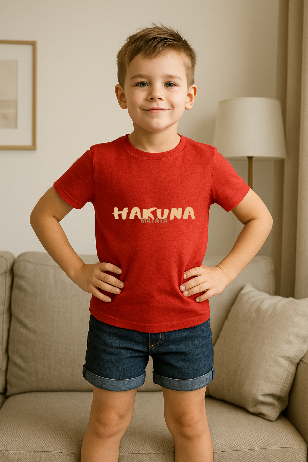 Hakuna Matata Double-Sided Tee – Carefree Vibes, Front to Back