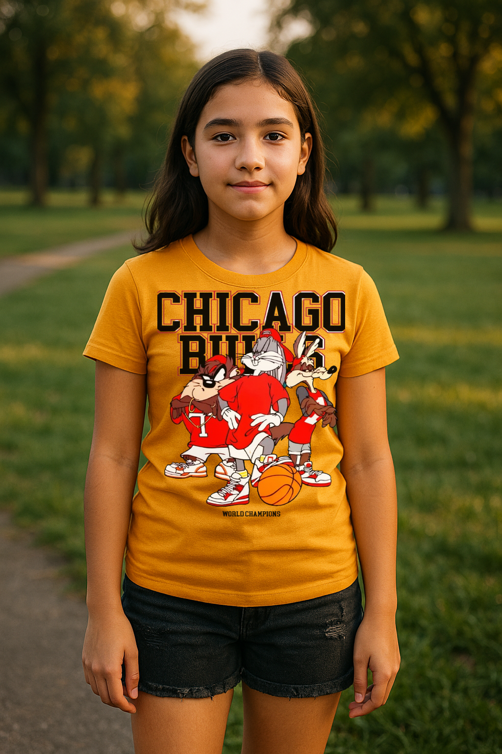 Looney Dunkers Chicago Bulls Kids Tee – Limited Edition Toon-Hoop Collab