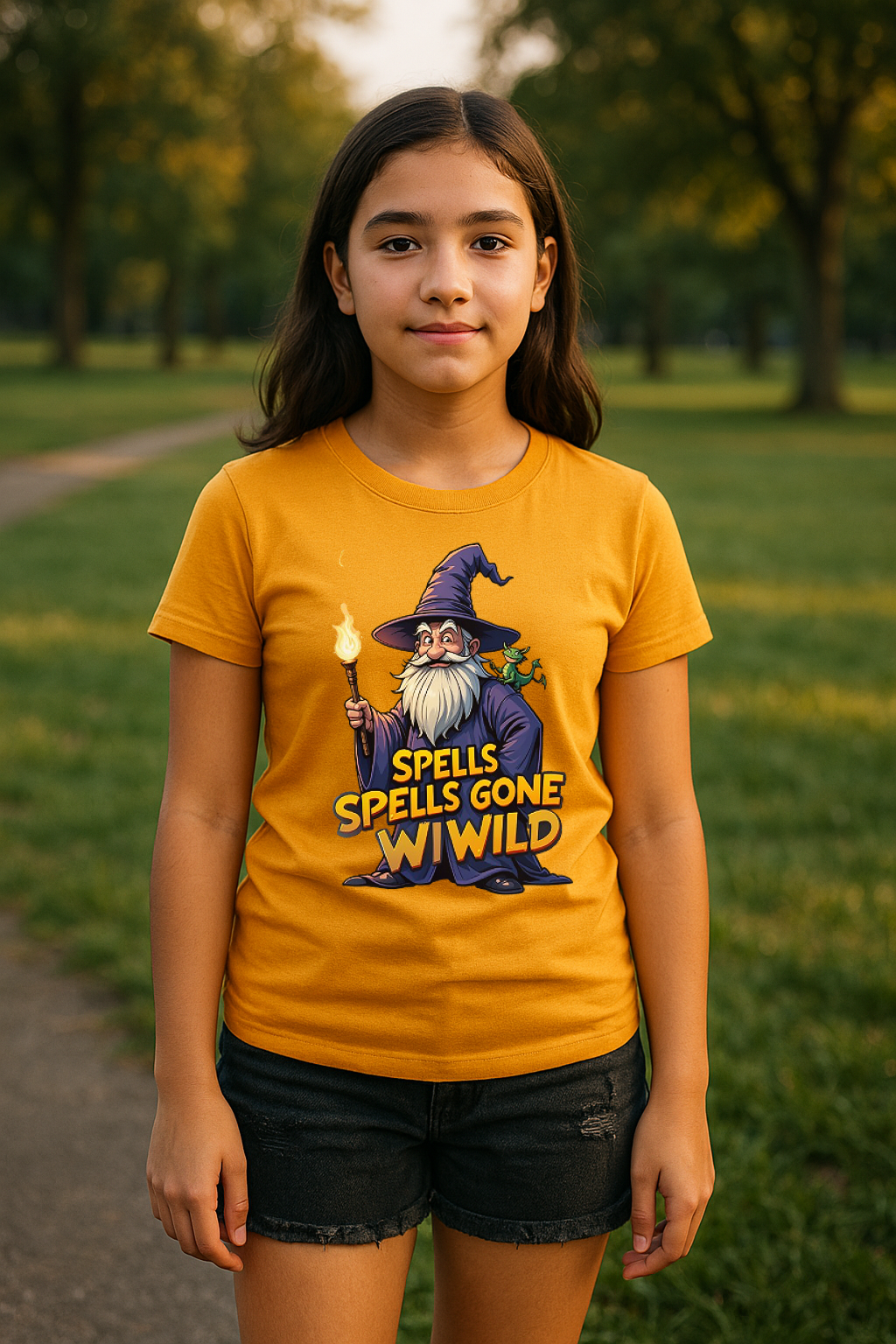 “Spells Gone Wild” Kids’ T-Shirt – Wizard Mischief Edition 🧙♂️🔥
