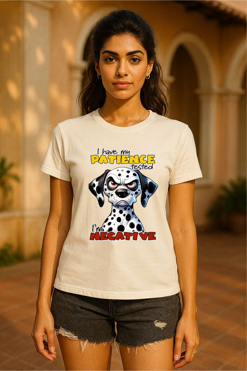 🐾 "Patience Tested" Dalmatian Tee – Zero Chill Edition 🐾
