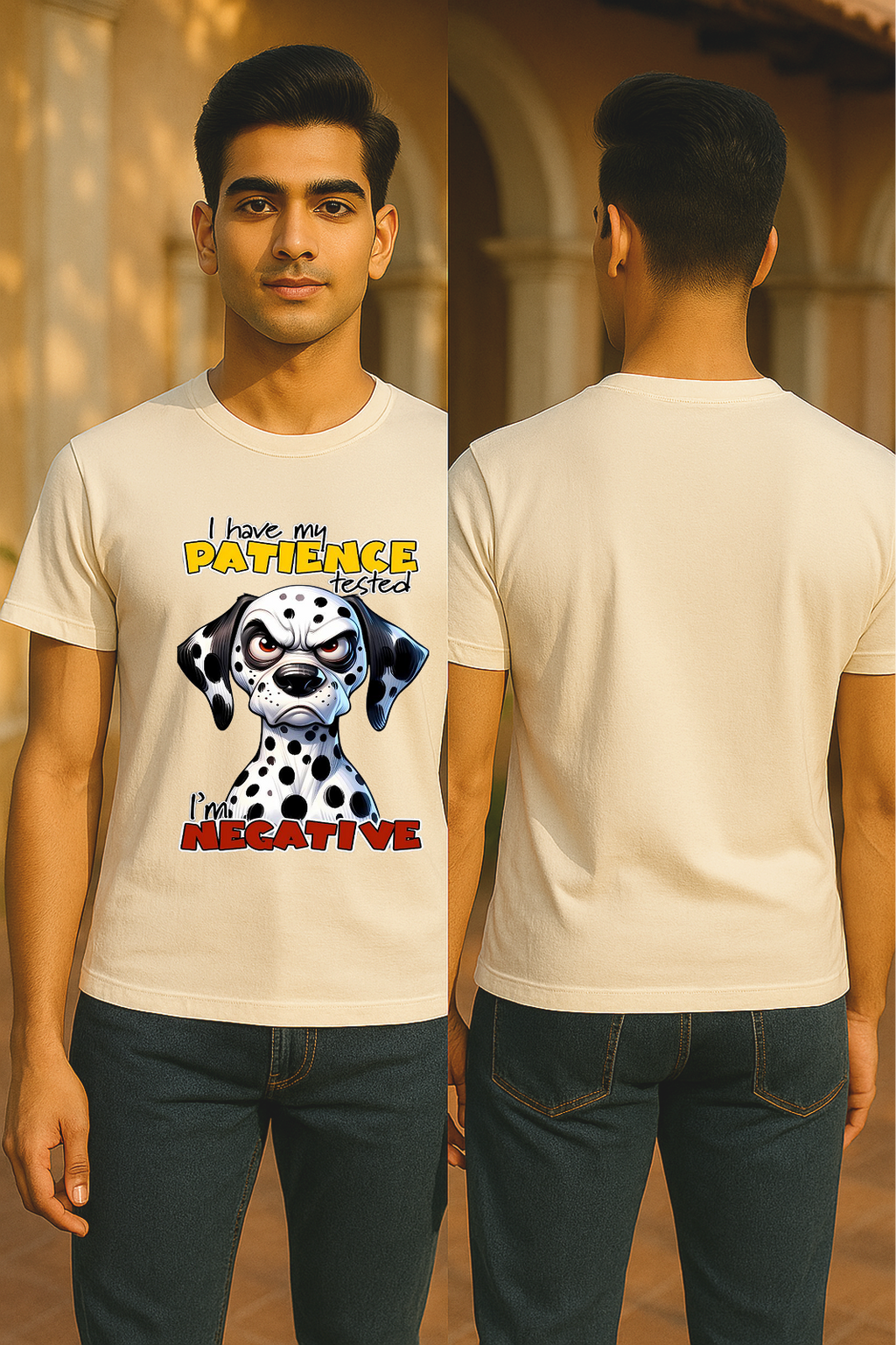 🐾 "Patience Tested" Dalmatian Tee – Zero Chill Edition 🐾