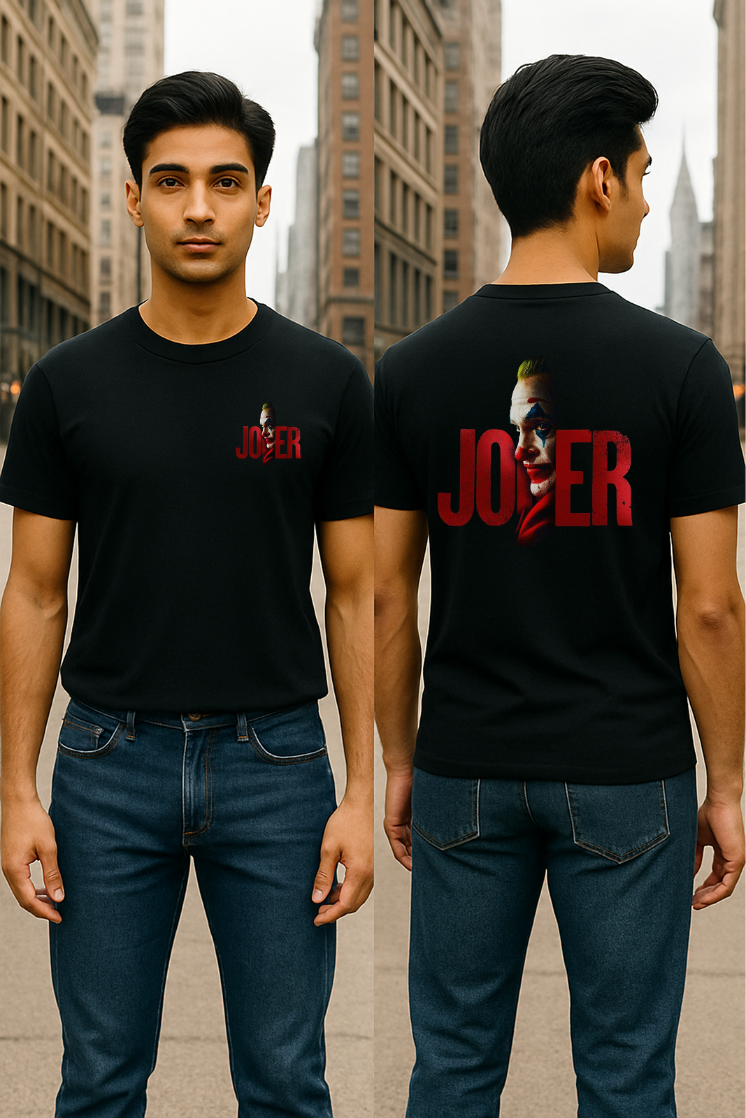 🃏 JOKER Double-Sided Graphic Tee – Why So Stylish? 🃏