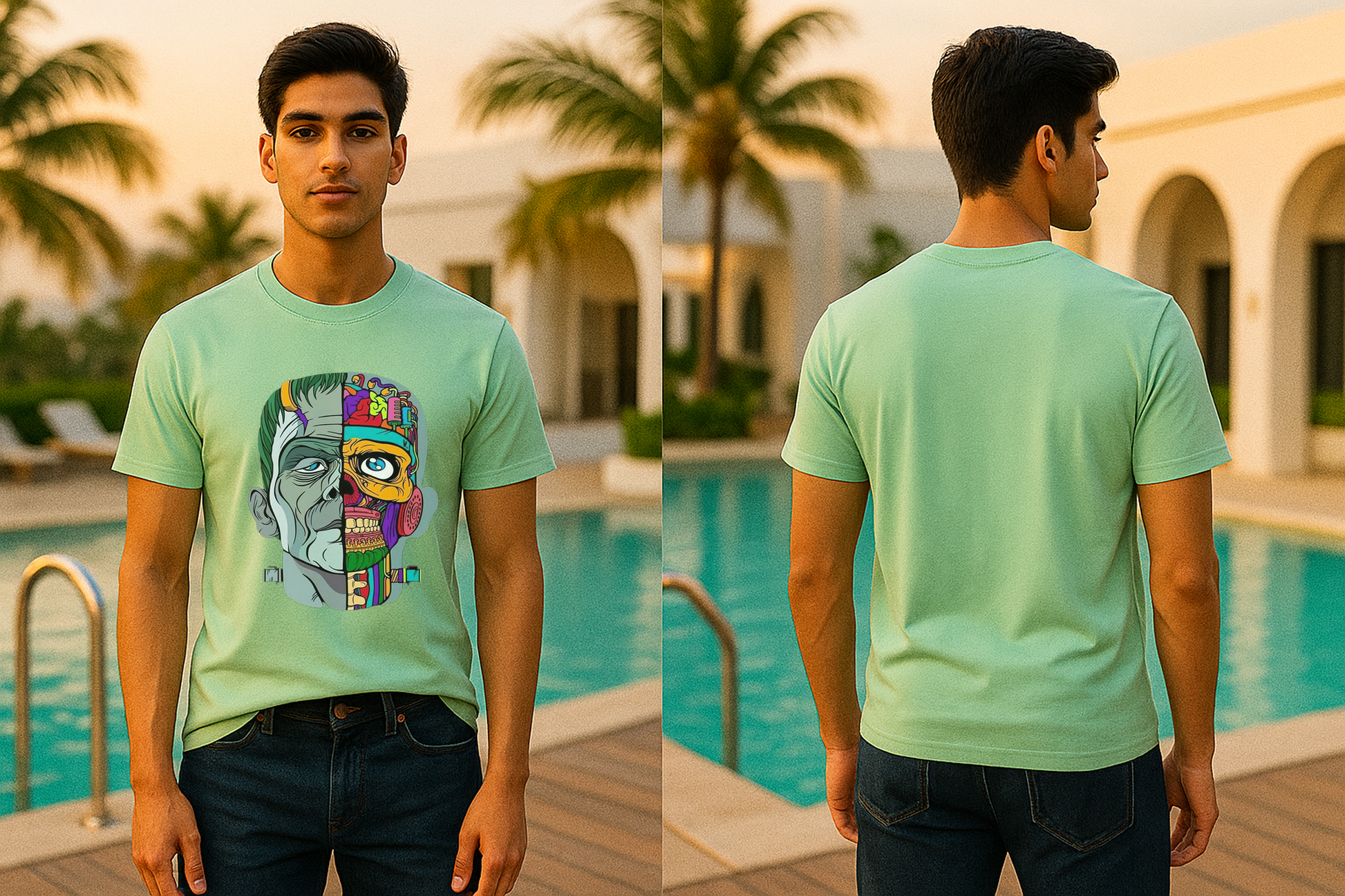 💚 HALF DEAD, FULL DRIP – FrankenPop Tee 💚