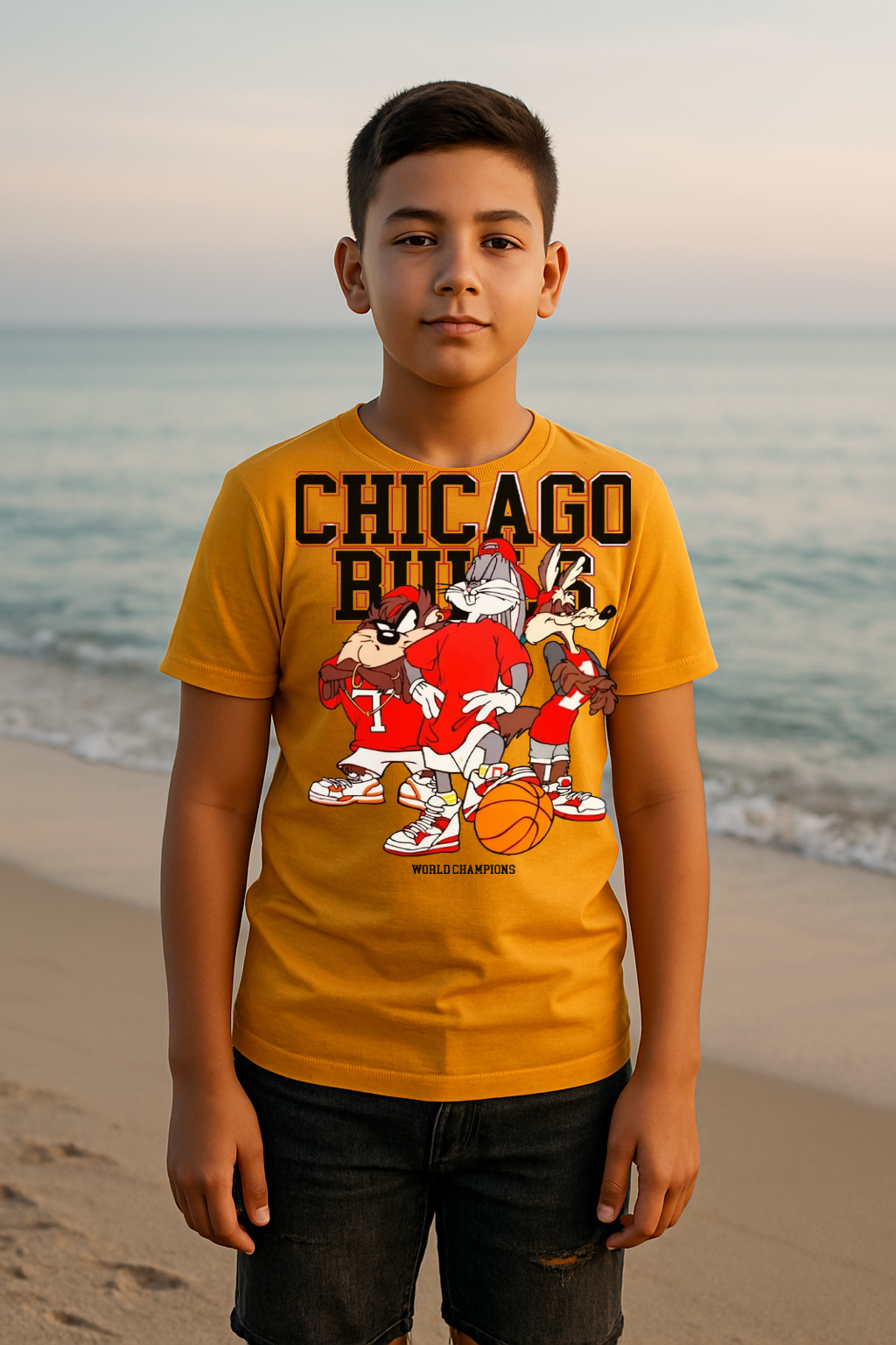 Looney Dunkers Chicago Bulls Kids Tee – Limited Edition Toon-Hoop Collab
