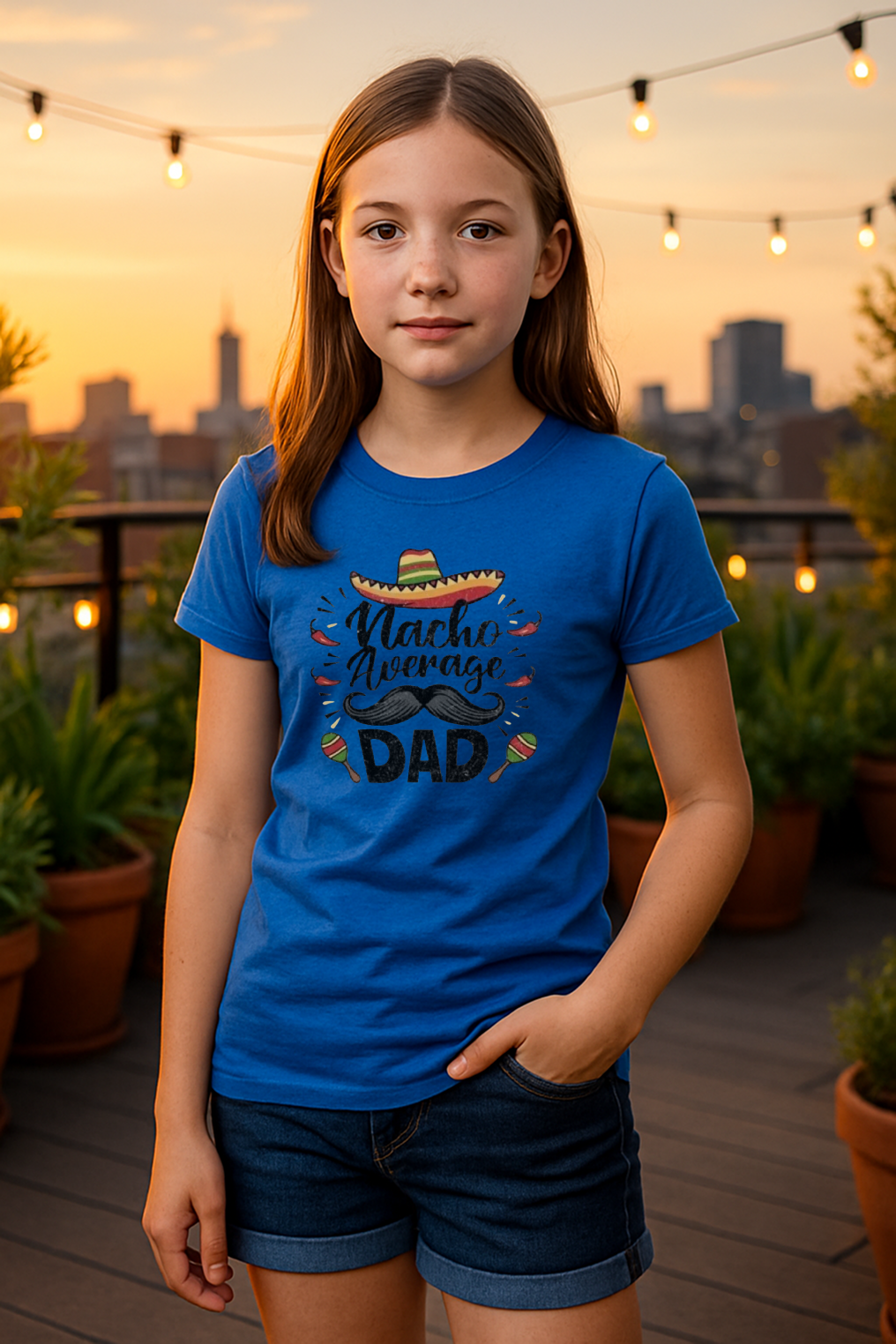 🌶️ “Nacho Average Dad” Funny Fiesta Tee 🎉