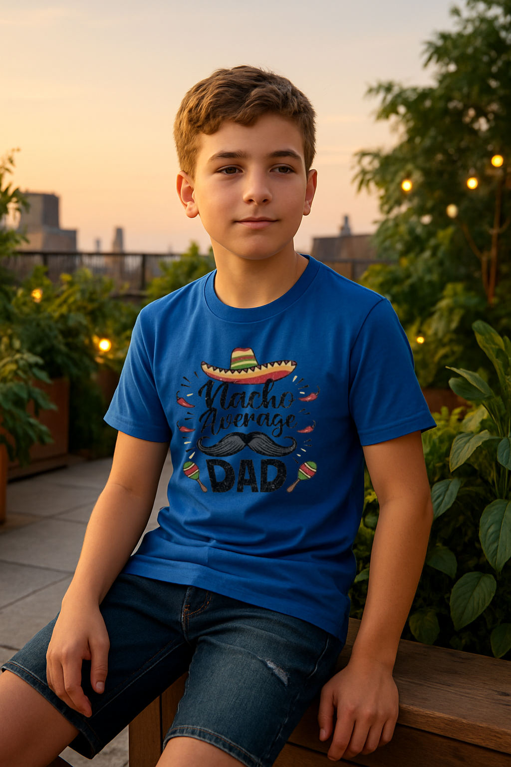 🌶️ “Nacho Average Dad” Funny Fiesta Tee 🎉