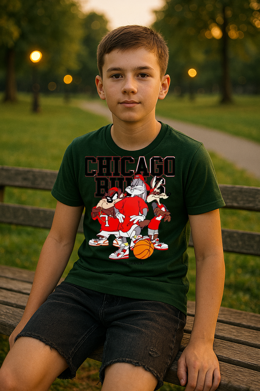 Looney Dunkers Chicago Bulls Kids Tee – Limited Edition Toon-Hoop Collab