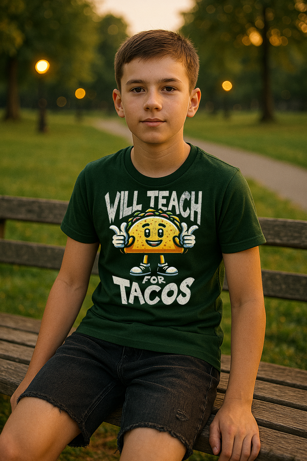 “Will Teach for Tacos” Graphic T-Shirt – Street-Smart Humor