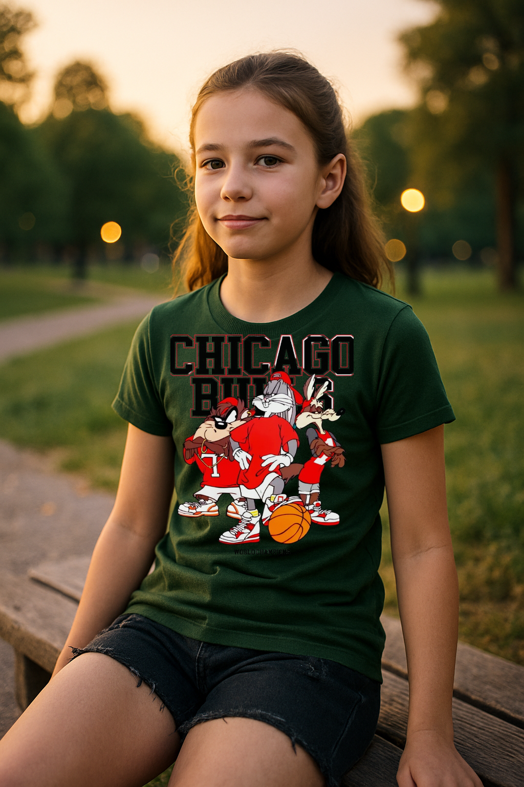 Looney Dunkers Chicago Bulls Kids Tee – Limited Edition Toon-Hoop Collab