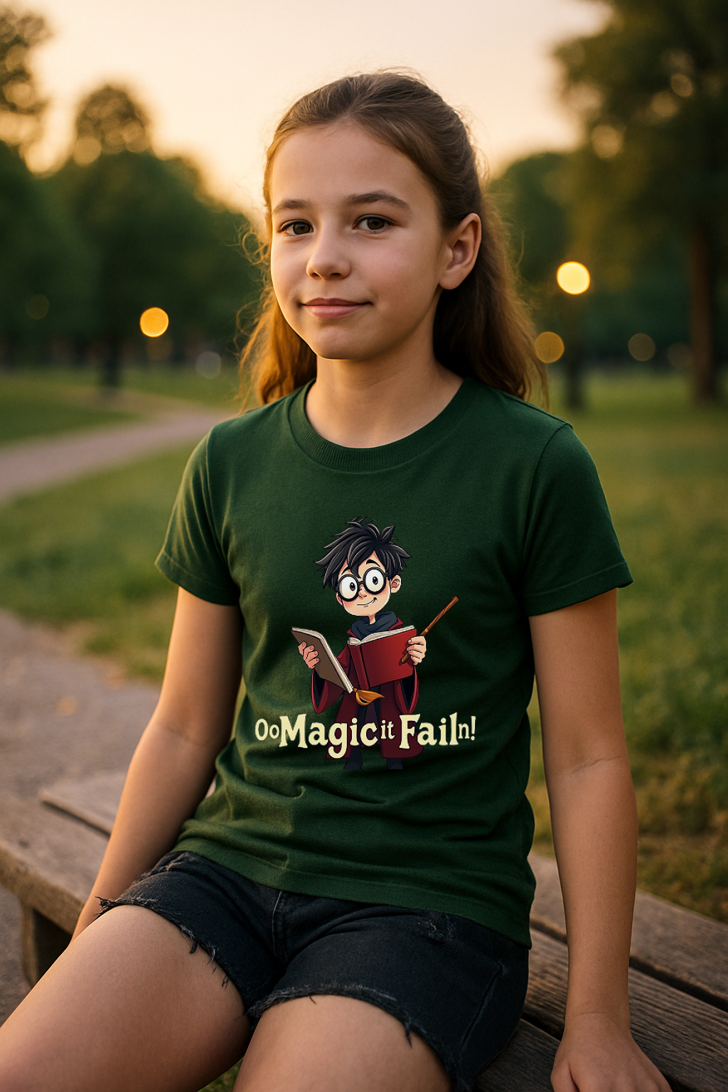 “Oo Magic it Fail!” Unisex Kids’ T-Shirt – Spell Gone Hilariously Wrong! 🧙♂️✨