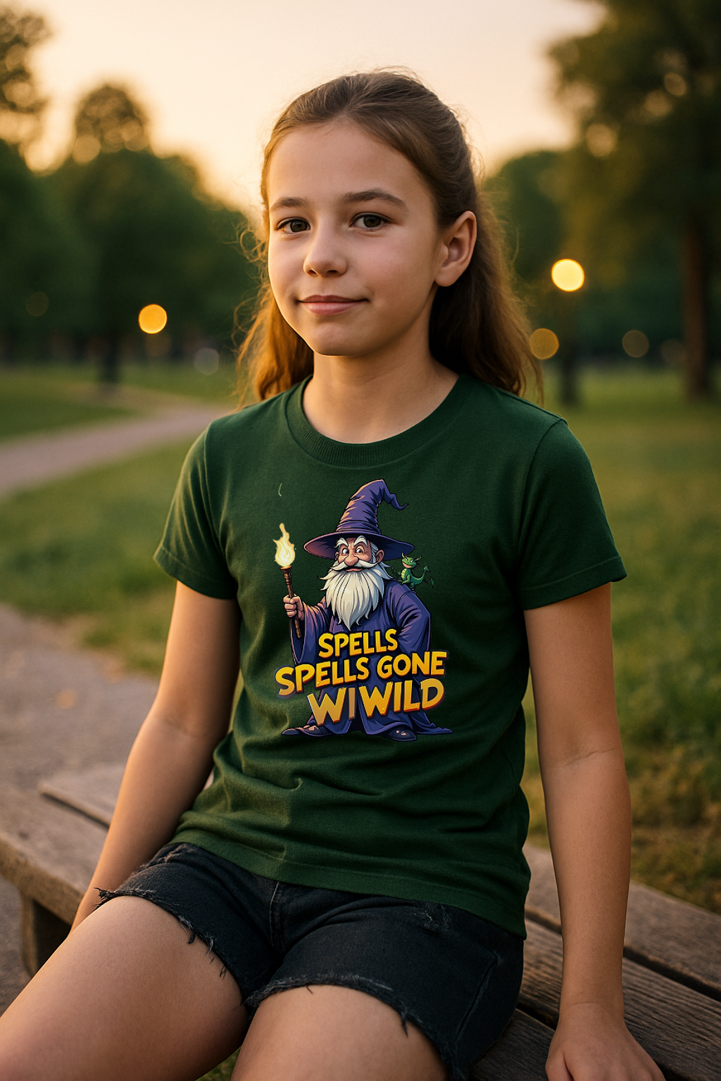 “Spells Gone Wild” Kids’ T-Shirt – Wizard Mischief Edition 🧙♂️🔥