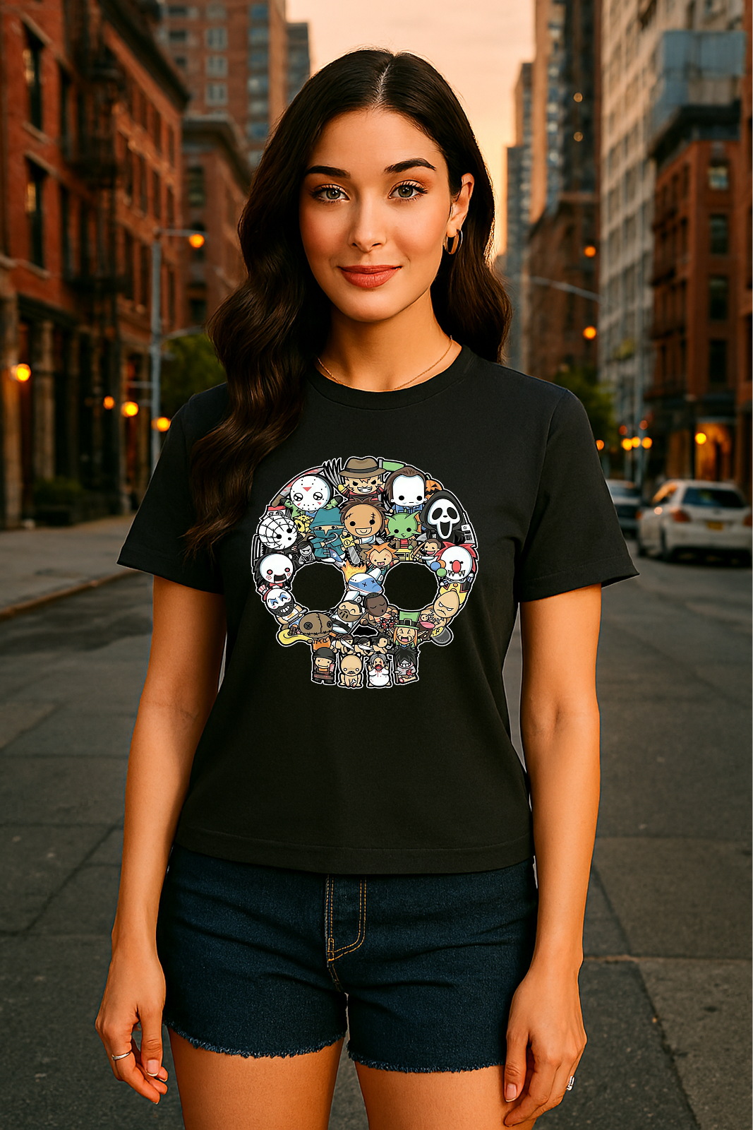 💀 Unisex Regular Fit "Cartoon Horror Skull" Tee (Check Size Chart – Ages 13+) 🔥