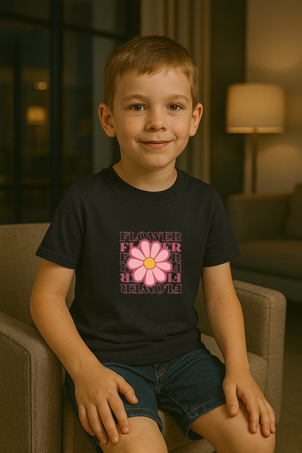 🌸 Flower Power Retro Tee – Ultra-Soft Cotton Comfort 🌸