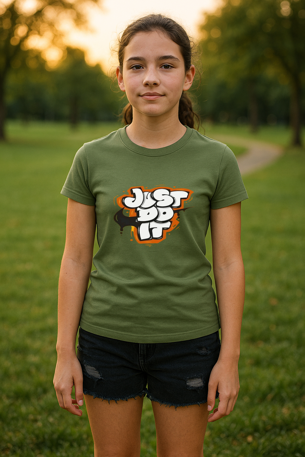 Just Do It Graffiti Tee – Fearless Style for Fearless Kids