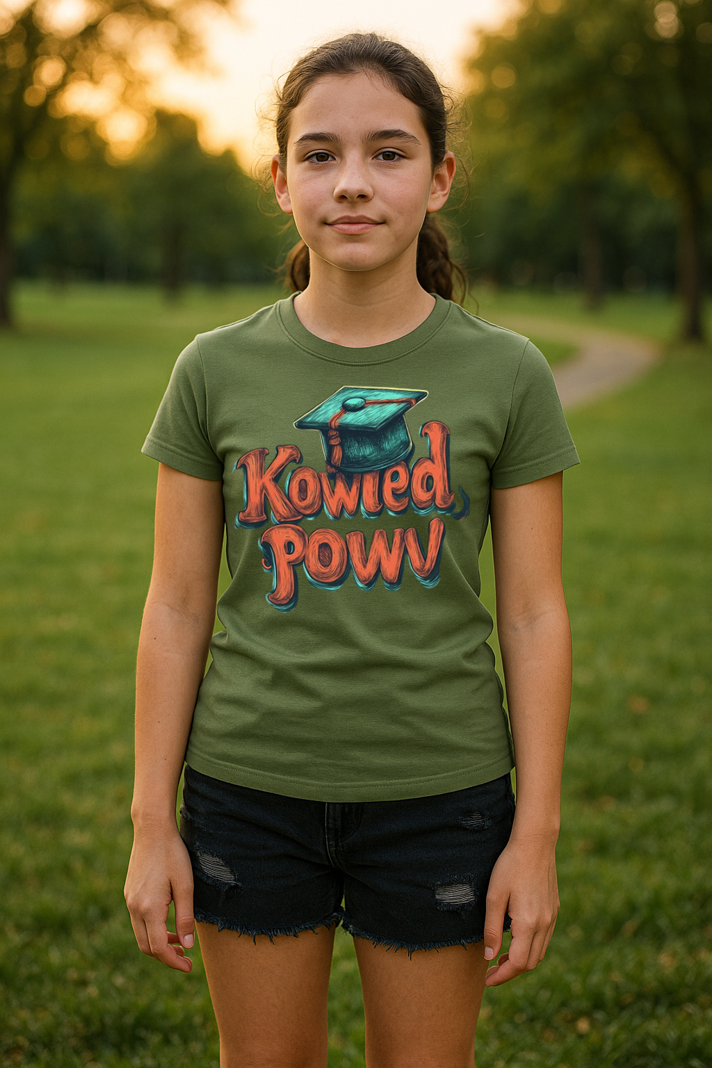 “Knowledge Power” Premium Kids Tee – Smart, Bold & Ready to Shine