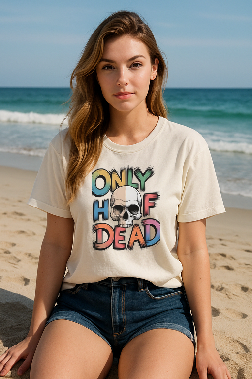 Only Half Dead – Bold Skull Graphic Tee