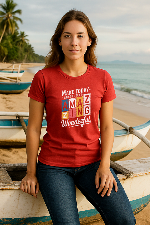 "Absolutely Amazing Tee – Color Your Day with Positivity"