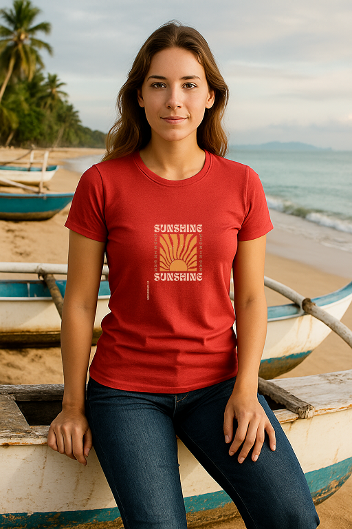 "Rise in the Sunshine" Tee – Retro Sunrise Energy
