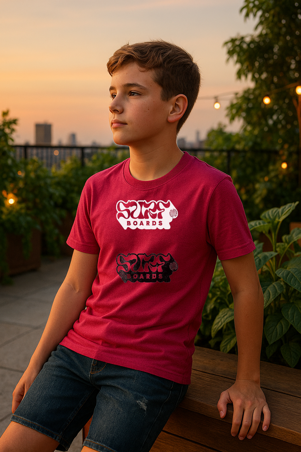 Surf Boards Vintage Logo Tee – Ride the Vibe