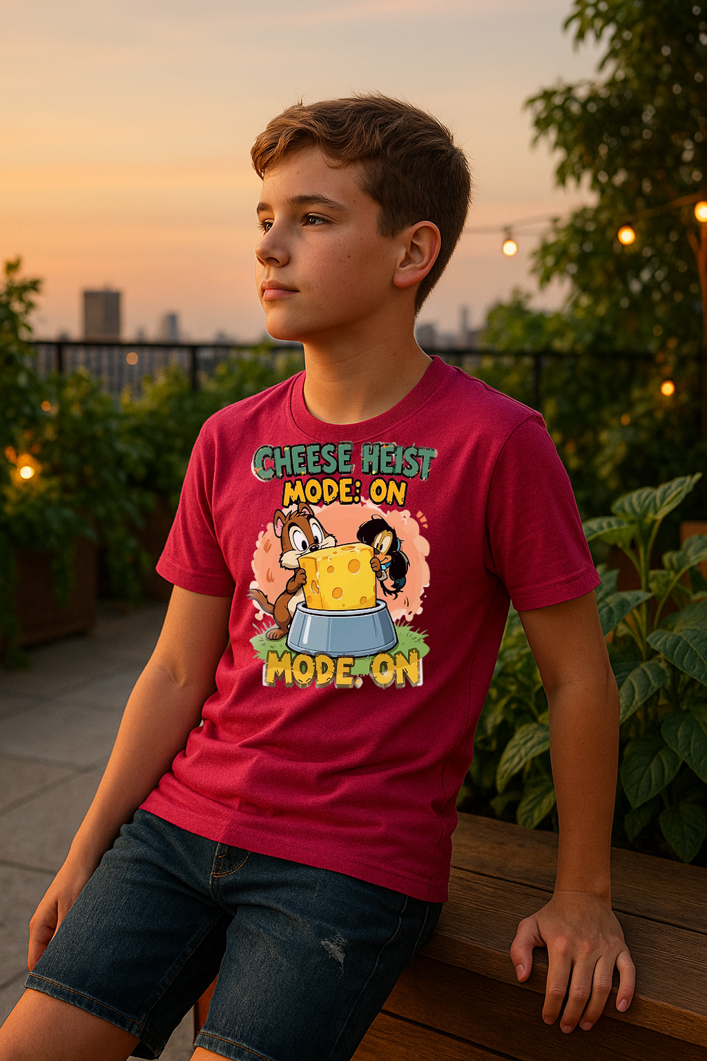 “Cheese Heist Mode: ON” – Ultimate Mischief Tee