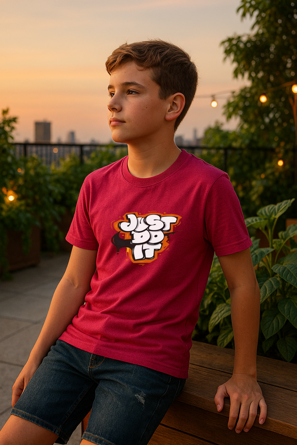 Just Do It Graffiti Tee – Fearless Style for Fearless Kids