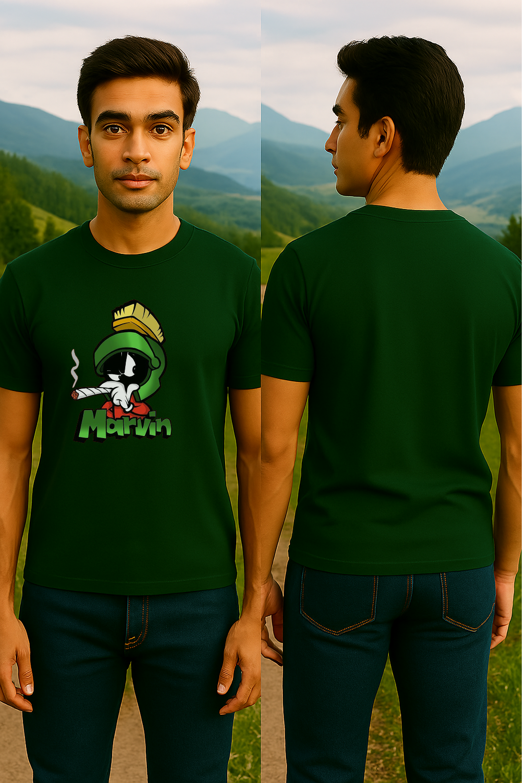 "Marvin Mood" Tee 😎🌿 | 100% Cotton | Storm BRN