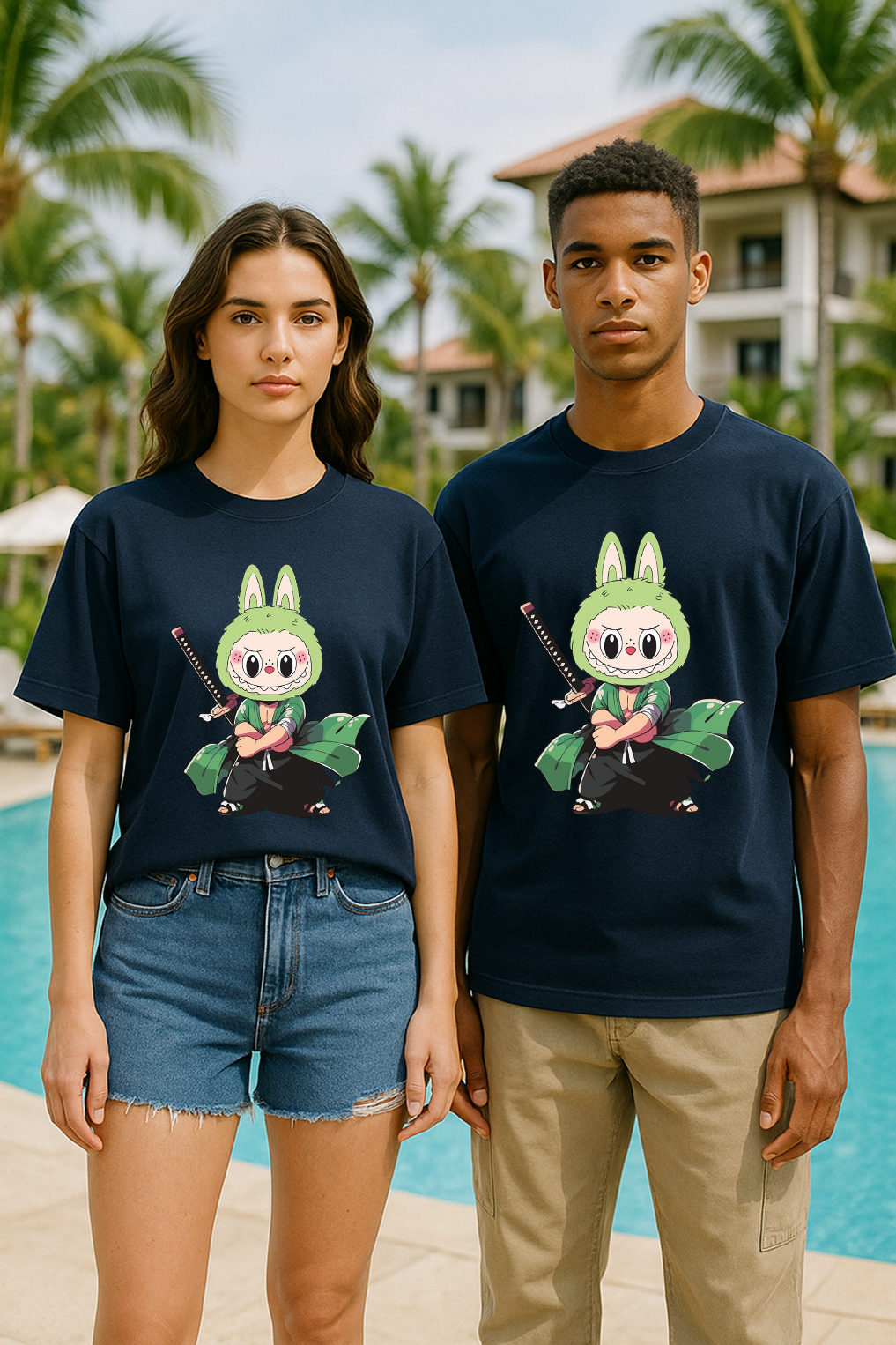 Labubu Samurai Oversized T-Shirt – Unisex Fit