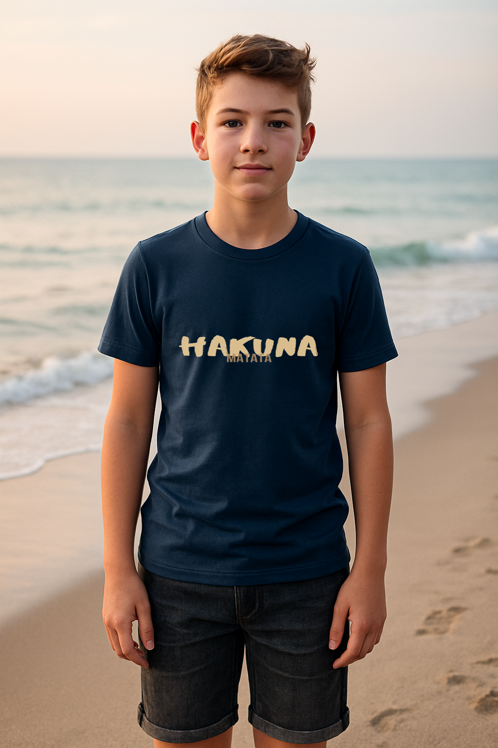Hakuna Matata Double-Sided Tee – Carefree Vibes, Front to Back