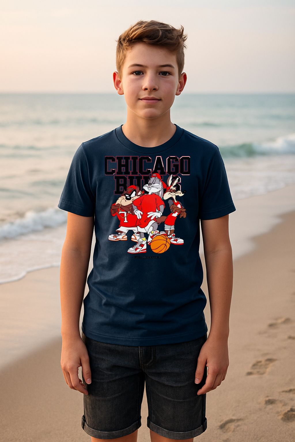 Looney Dunkers Chicago Bulls Kids Tee – Limited Edition Toon-Hoop Collab