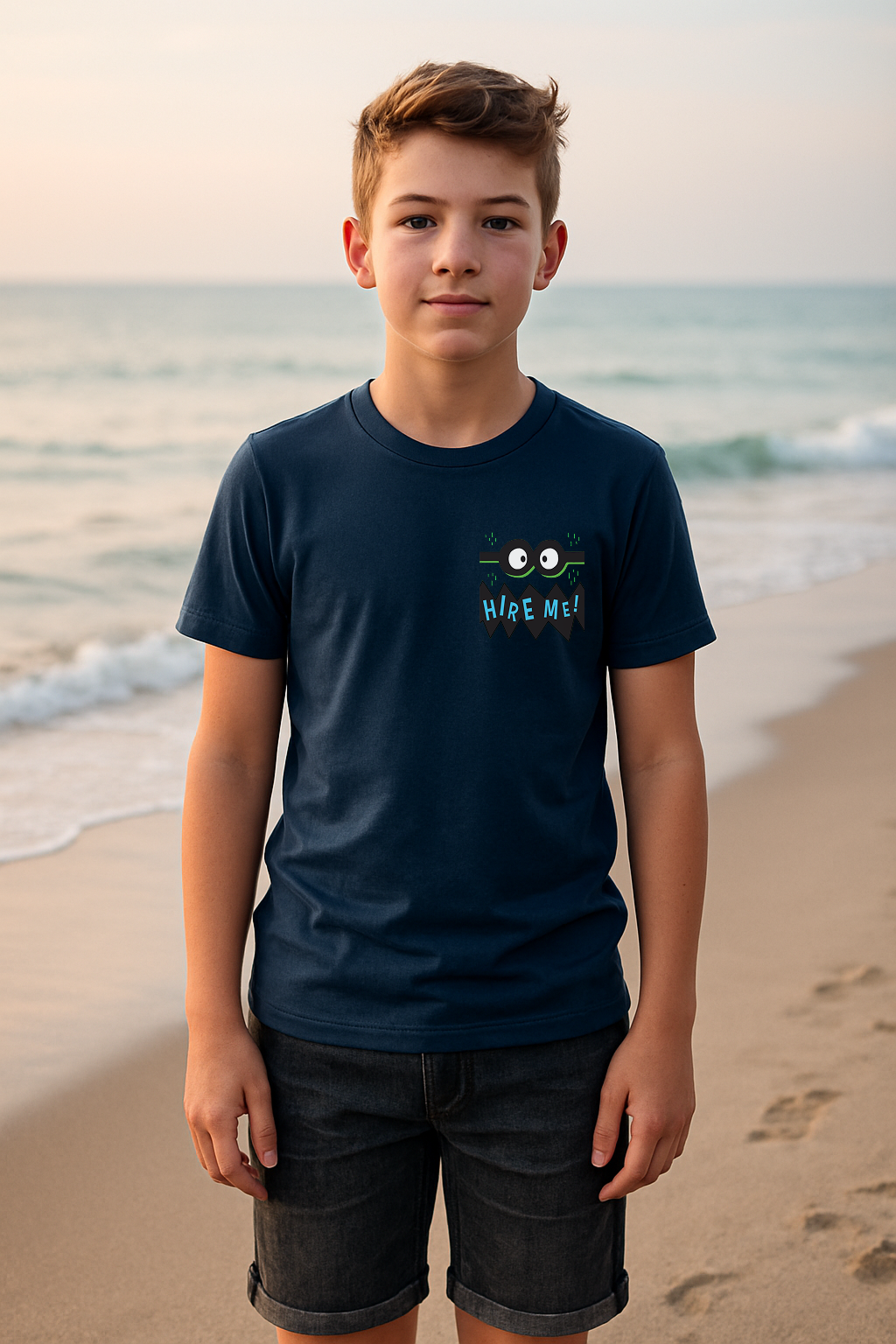 “Hire Me!” Monster Eye Tee – Bold, Playful & Ready for Action