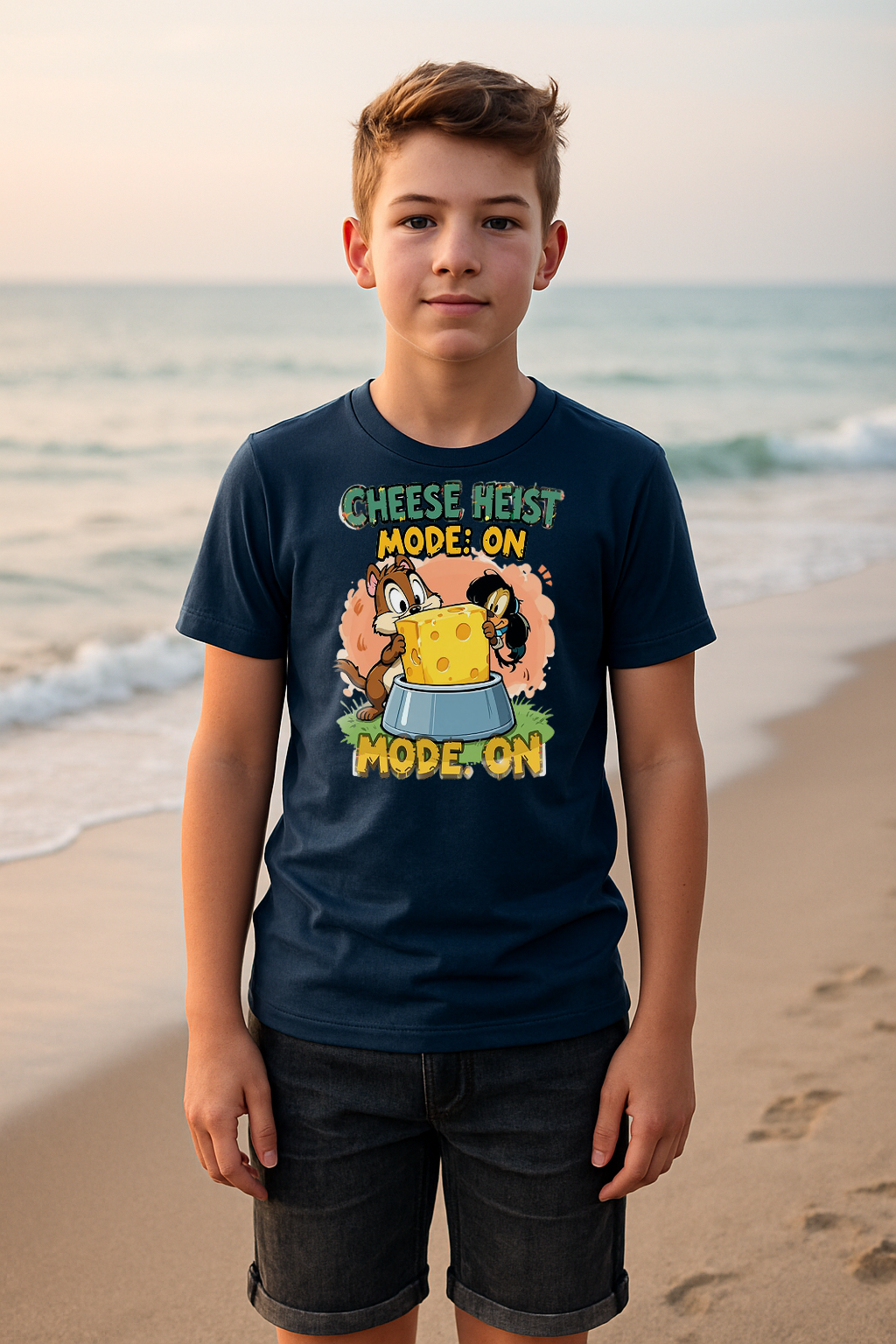 “Cheese Heist Mode: ON” – Ultimate Mischief Tee