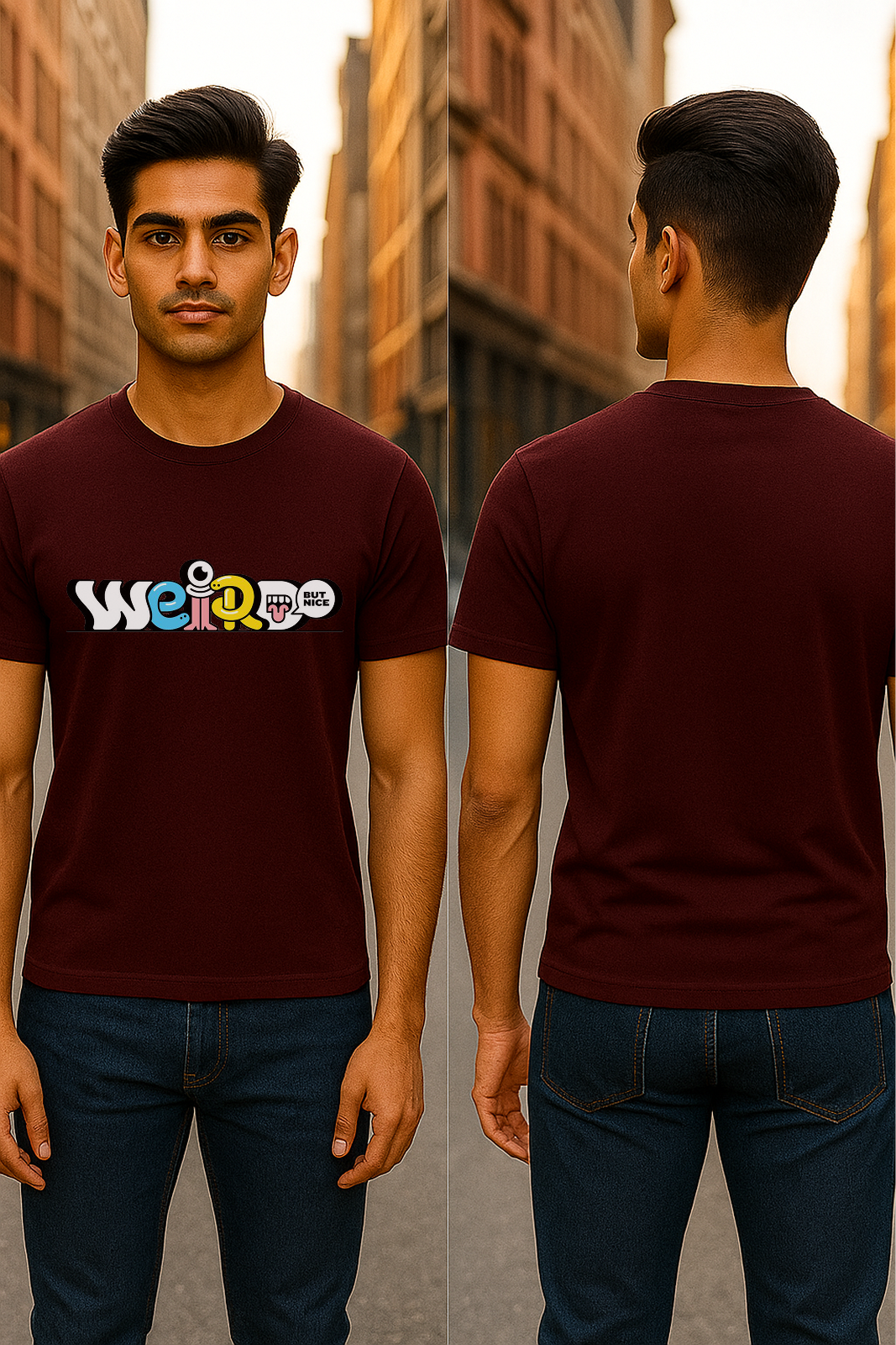 Unisex "Weirdo But Nice" Tee 🤪💖 | 100% Cotton | Storm BRN