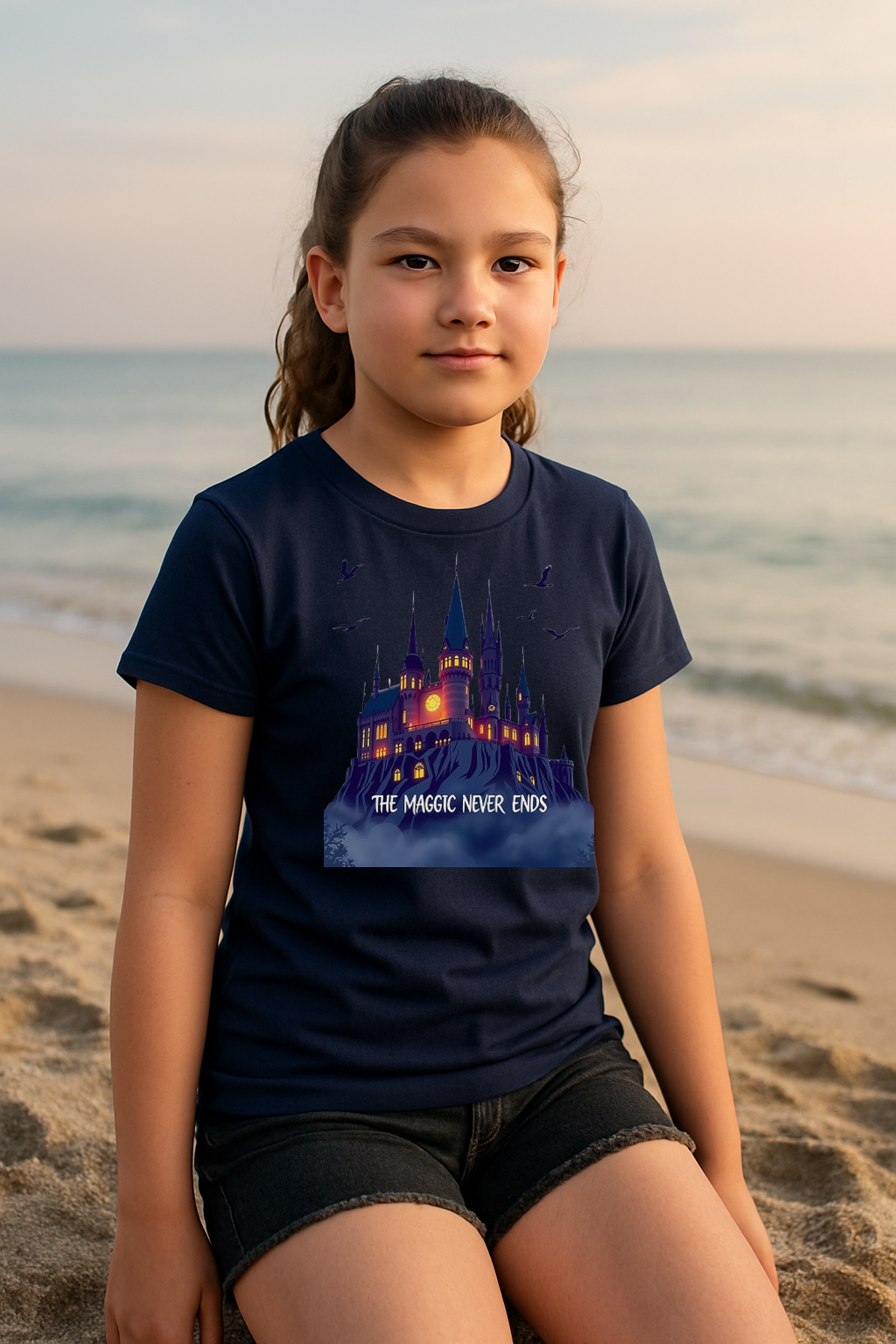 The Magic Never Ends” Kids’ T-Shirt – Enchanted Castle Edition 🏰✨