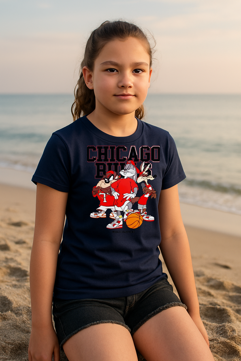 Looney Dunkers Chicago Bulls Kids Tee – Limited Edition Toon-Hoop Collab