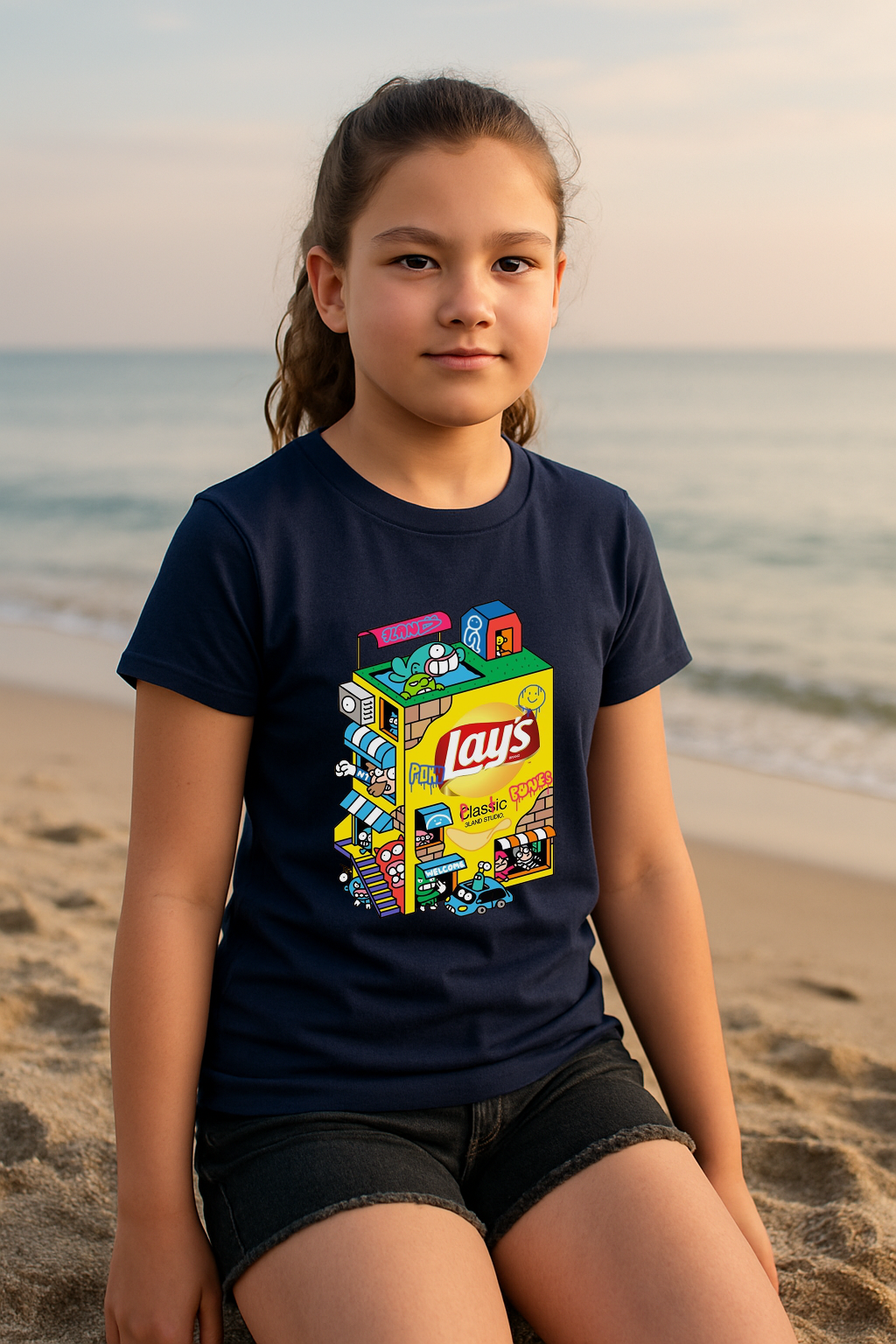 “Snack City” Girls' Tee – Bright, Playful