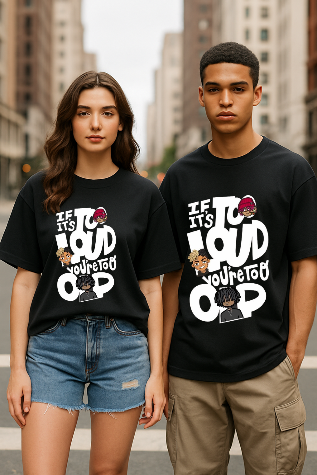 “Too Loud, Too Lit” Statement Graphic Tee – Youth Culture in Bold Typography