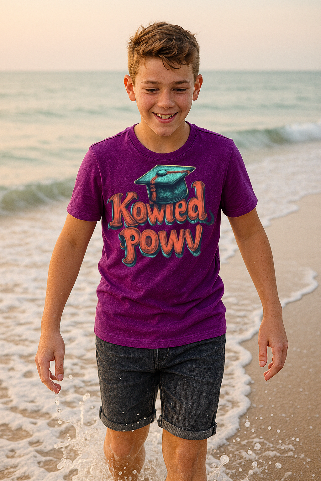 “Knowledge Power” Premium Kids Tee – Smart, Bold & Ready to Shine