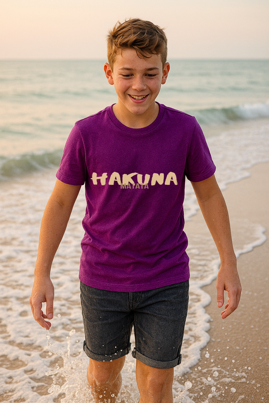 Hakuna Matata Double-Sided Tee – Carefree Vibes, Front to Back