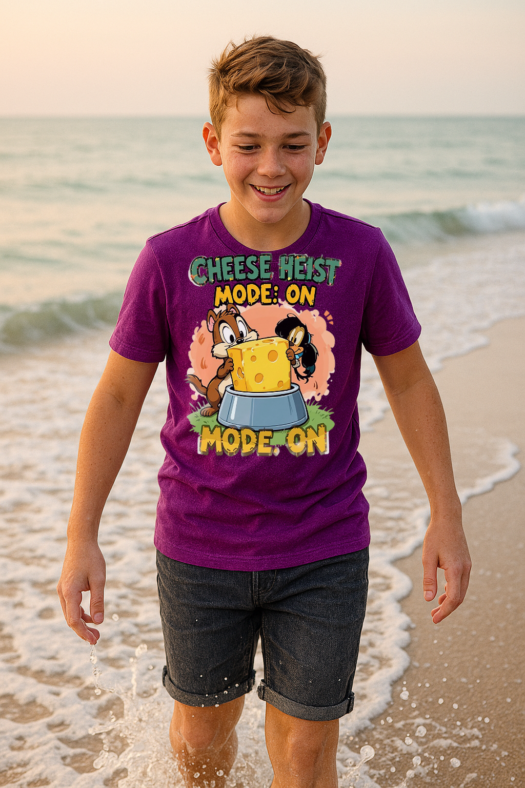 “Cheese Heist Mode: ON” – Ultimate Mischief Tee