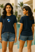 Unisex Classic Crew T-ShirtSmurf Vibe Embroidered Tee (Unisex – See Size Chart Before Choosing)