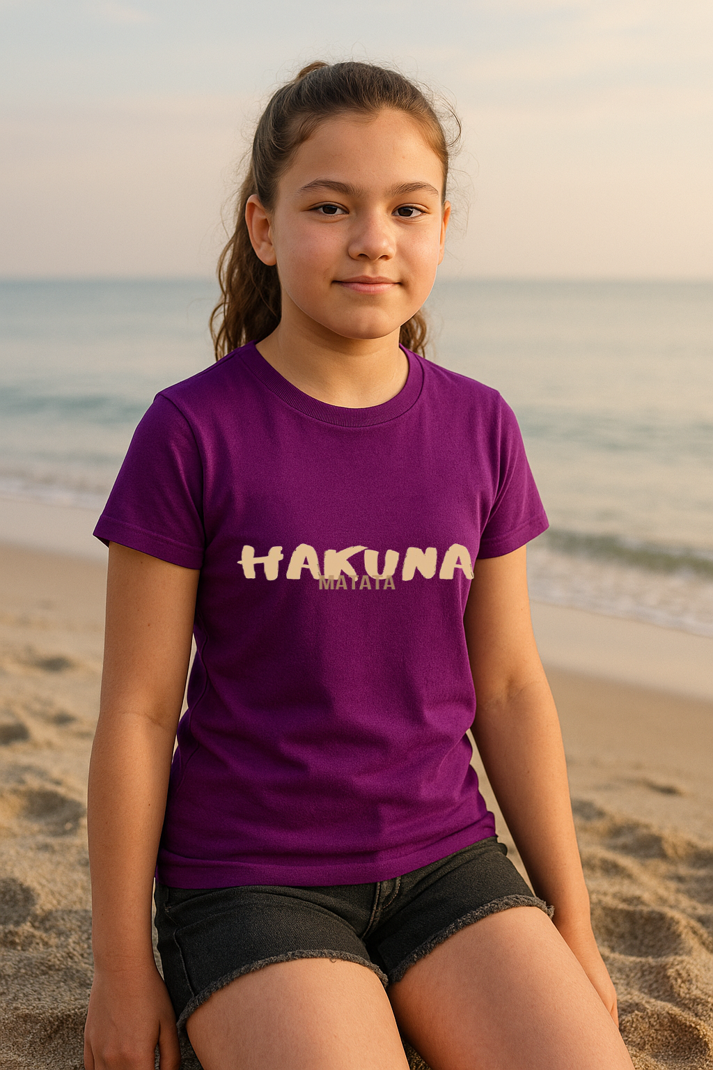 Hakuna Matata Double-Sided Tee – Carefree Vibes, Front to Back