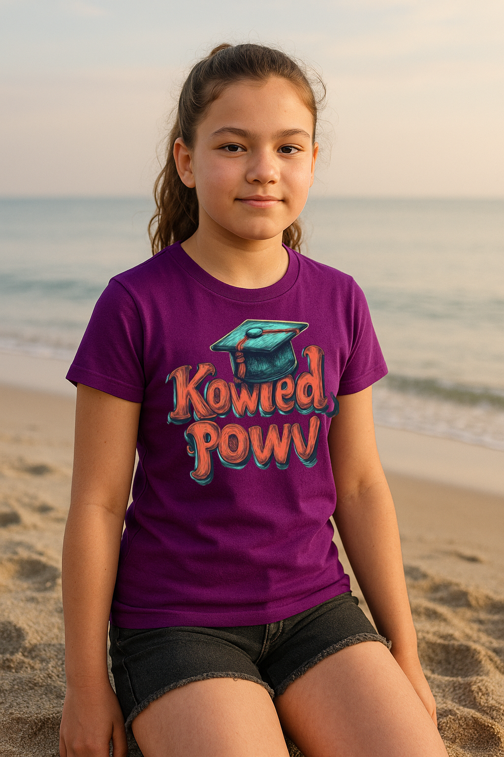 “Knowledge Power” Premium Kids Tee – Smart, Bold & Ready to Shine