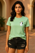🌿 Storm Brn Retro Pup Embroidered Tee | Unisex for Teens & Adults (see the size chart)