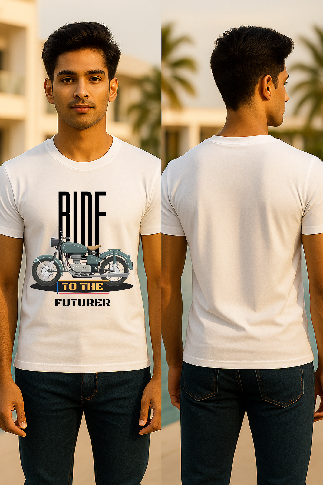 “Ride to the Futurer” Tee 🚲🔥 (See the size chart before choosing the size) ✨
