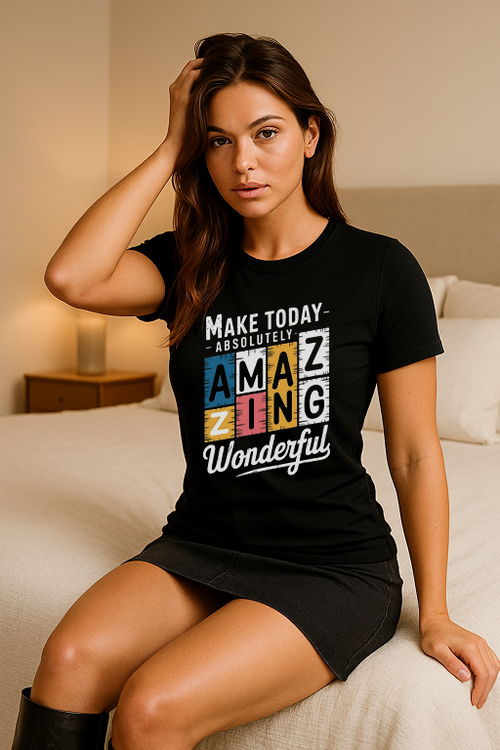"Absolutely Amazing Tee – Color Your Day with Positivity"