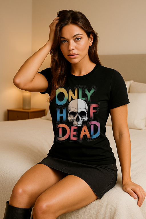Only Half Dead – Bold Skull Graphic Tee