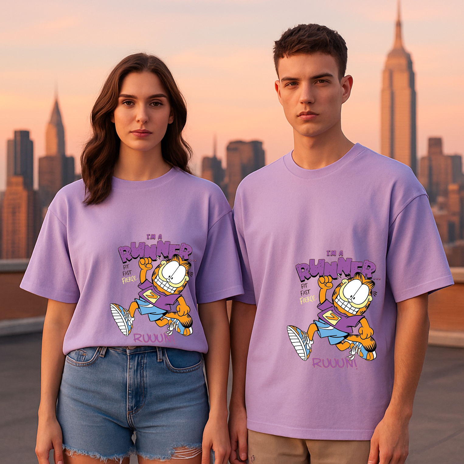 “Garfield Runner” Tee 🐾🏃🔥 (See the size chart before choosing the size)