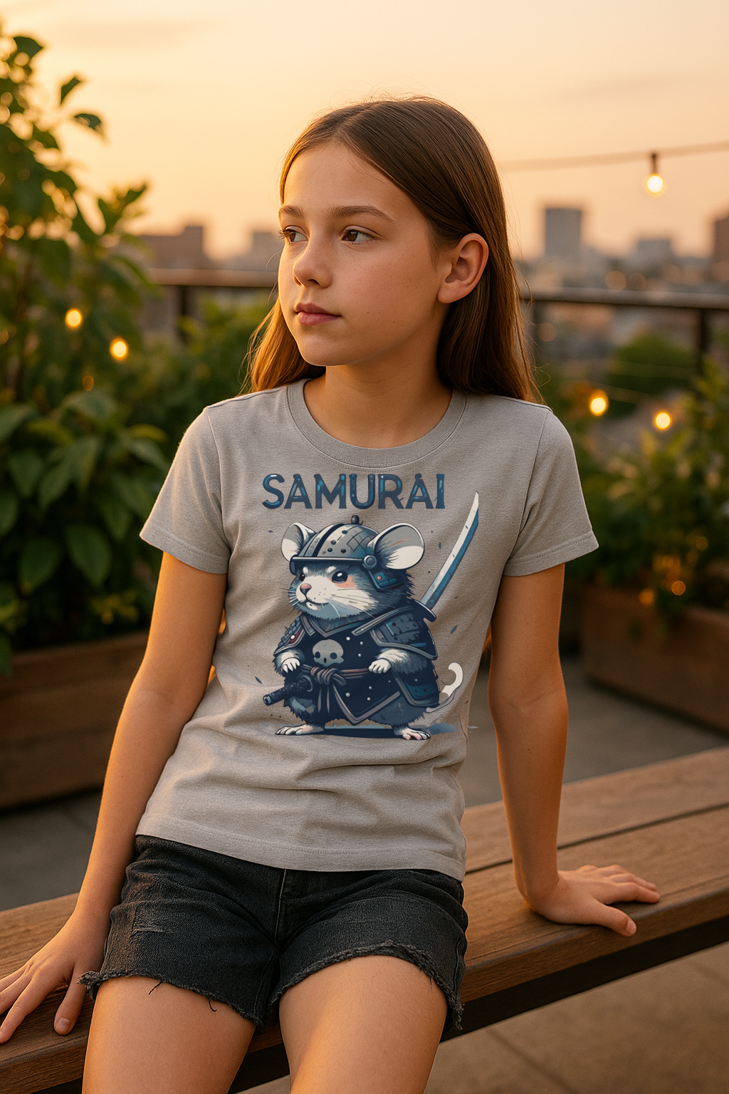 Samurai Mouse Kids T-Shirt – Brave Little Warrior Tee