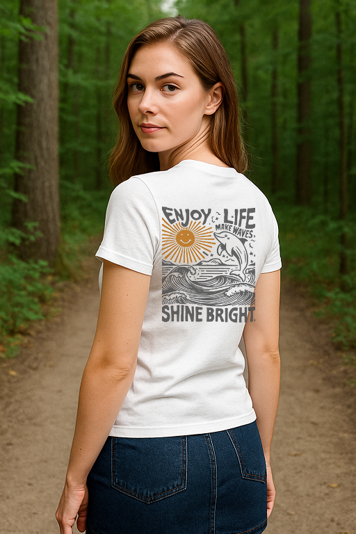 Shine Bright Dolphin Tee – Wild Spirit Edition